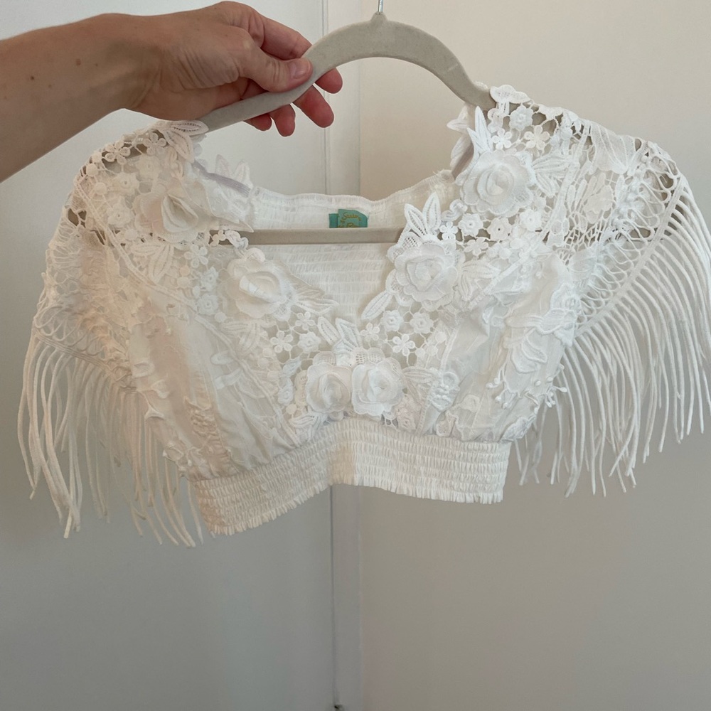 Beautiful lace top for beach and festivals! Purchased in Italy!